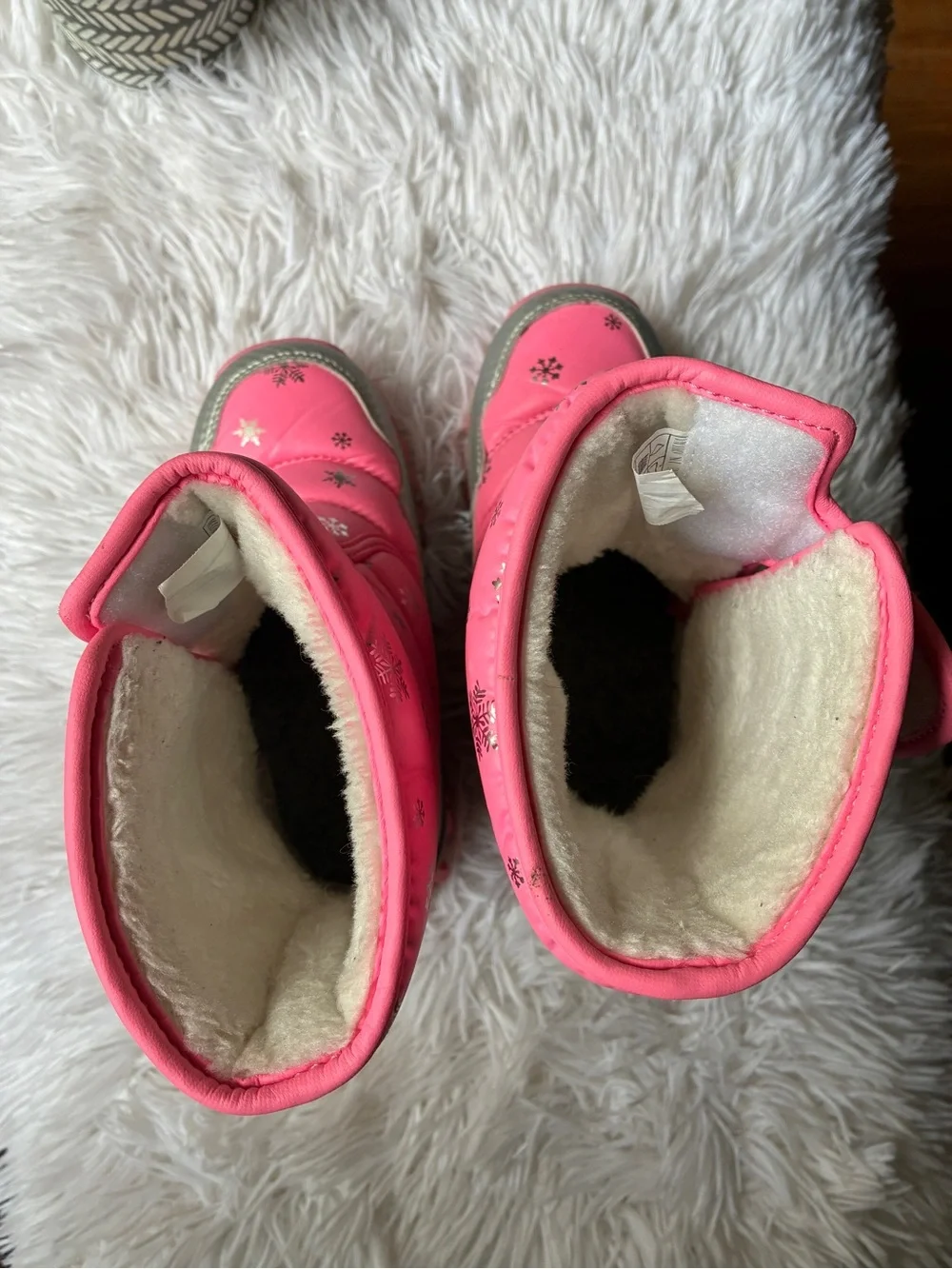 COGA Pink Snowflake Winter Boots